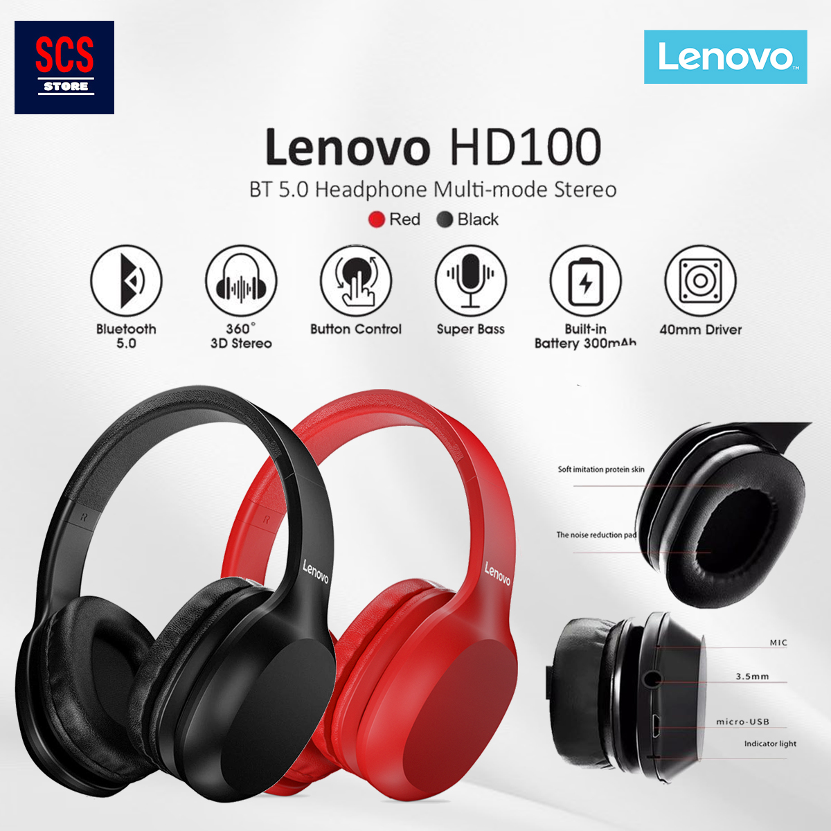 Lenovo HD100 Wireless Bluetooth 