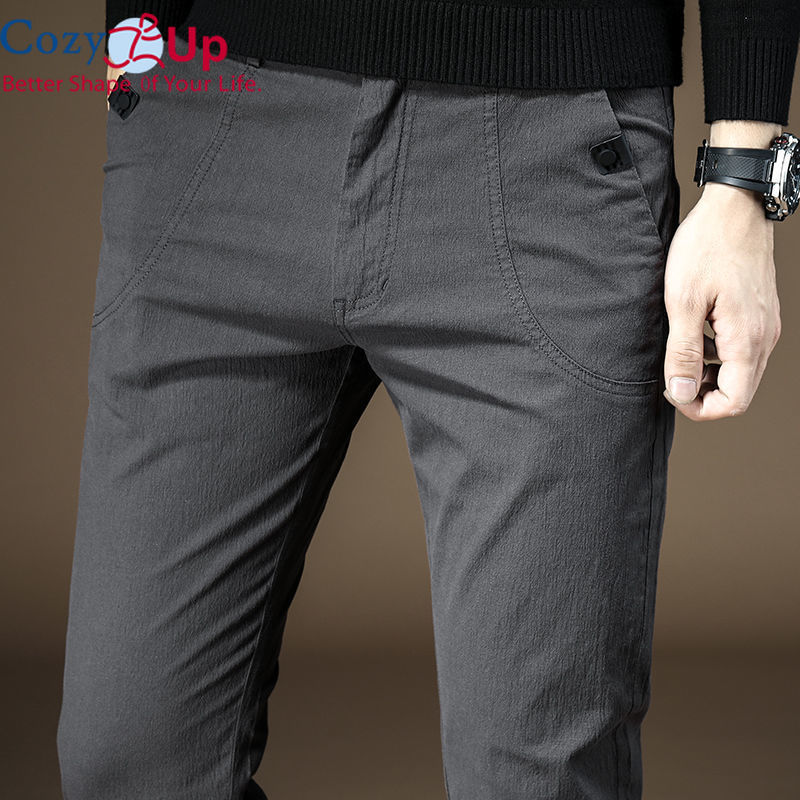 Cozy Up Men's Straight Pants Streetwear Casual Pant Breathable Men Comfortable Anti-wrinkle Trousers