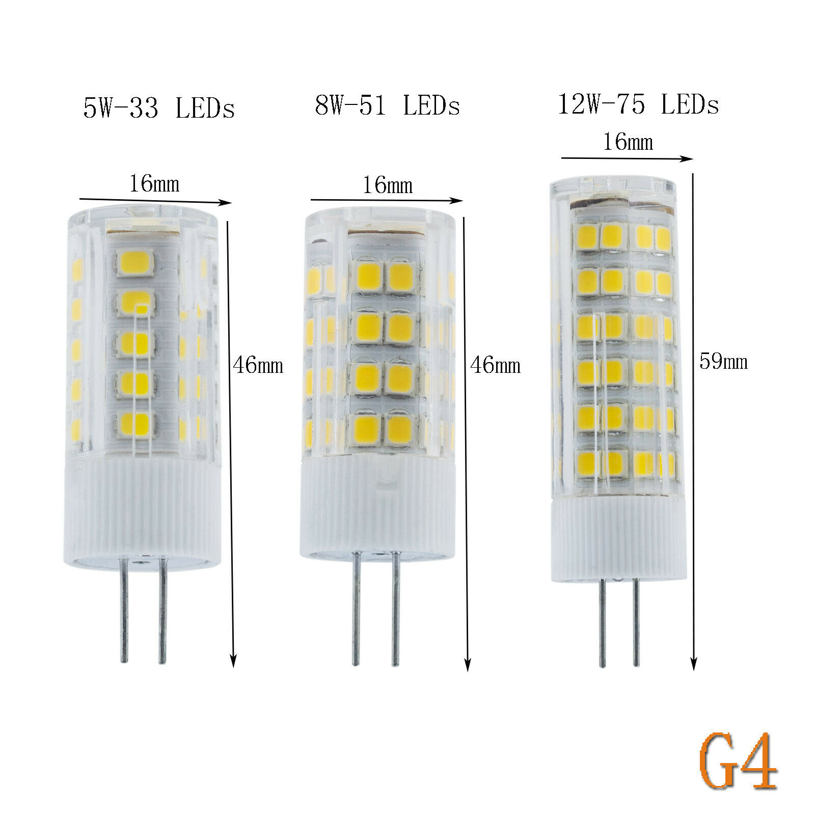 OIMG LED Bulb Light G9/G4/E14 5W 8W 12W LED Lamp AC 85-260V LED Corn Bulb SMD2835 360 Beam Angle Replace 50W 80W 120W Halogen Lamp