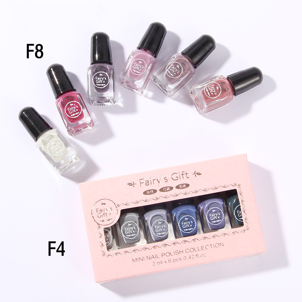 6pcs/set Peelable Nail Polish Waterproof and Long Lasting Smells Good Everyone Can Use N014