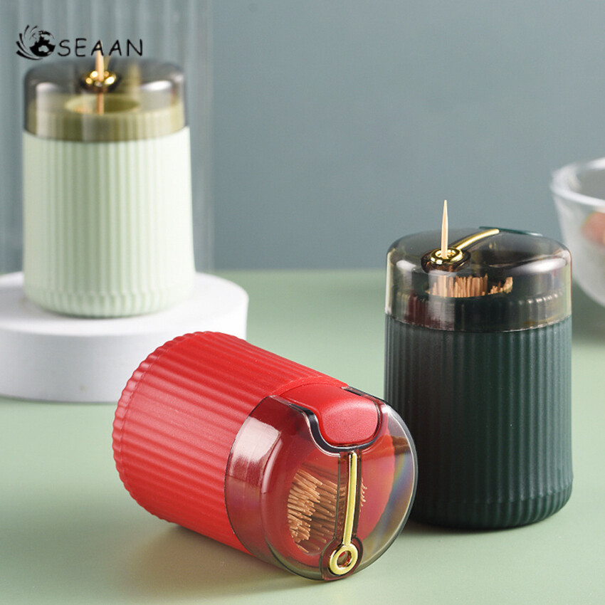 Modern Simple Pop-Up Toothpick Box Creative Press Type Automatic Pop-Up Toothpick Can Household Convenient Toothpick Boxes