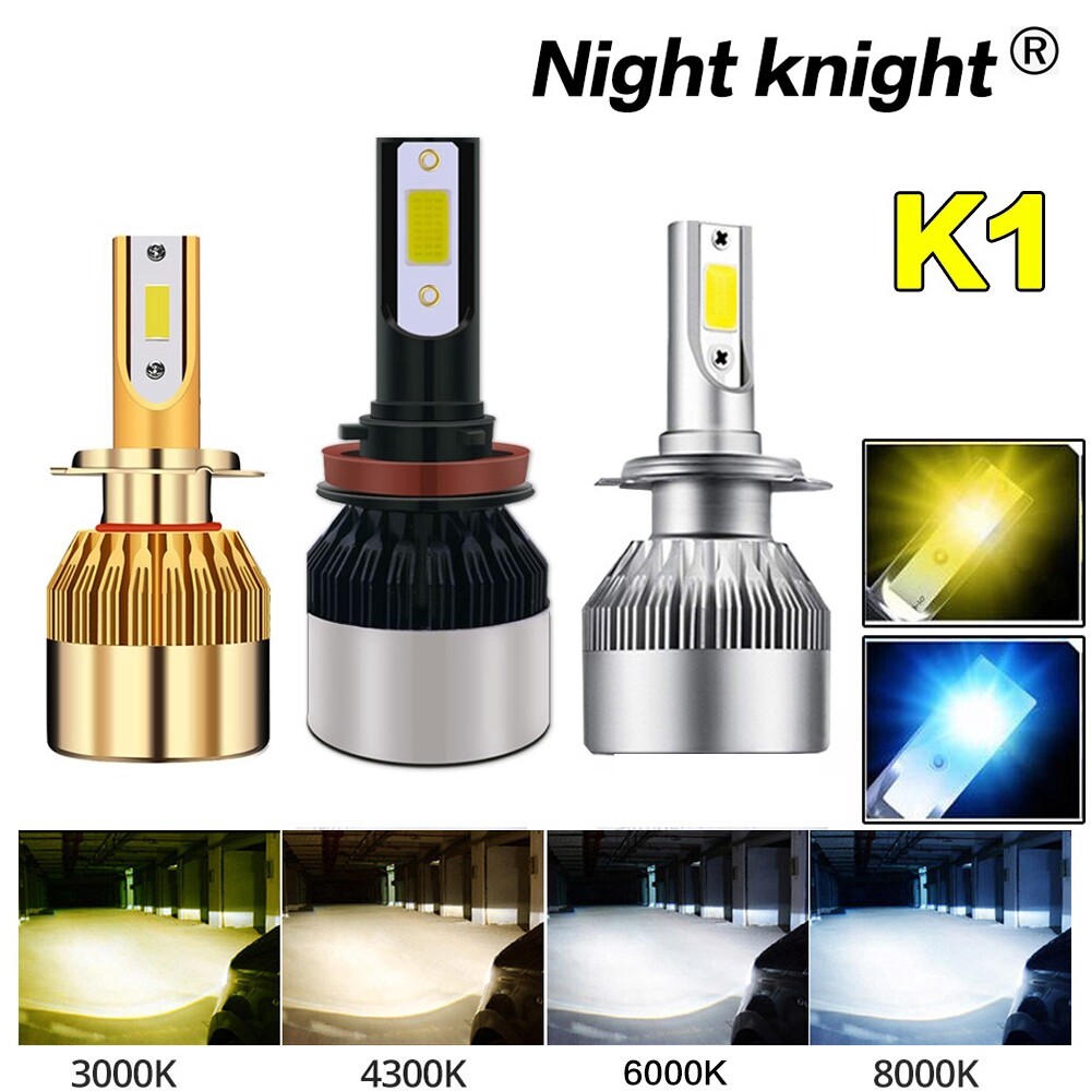1 Pair LED Car Headlight Auto LED Fog Lamp H4 H1 H7 H8 H11 H16 9005 HB3 9006 HB4 9012 3000K 4300K 6000K 8000K blue