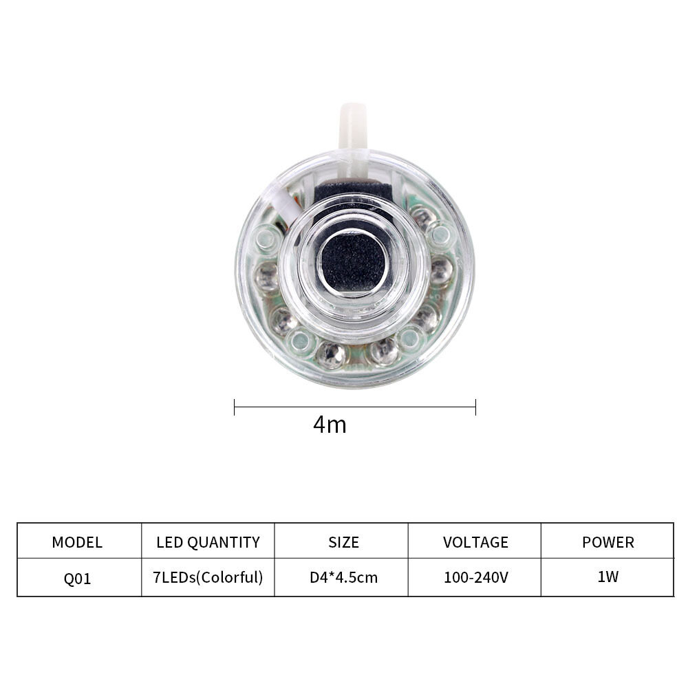 [HATELI] Mini Fish Tank Bubble Light Led Diving Bubble Light Aquarium Light Colorful Discoloration Aquarium Lighting Decoration Ornaments