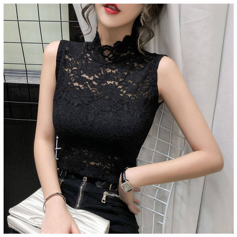 MSBEST Women Lace Sleeveless Vest Sexy Lace Top 2020 New