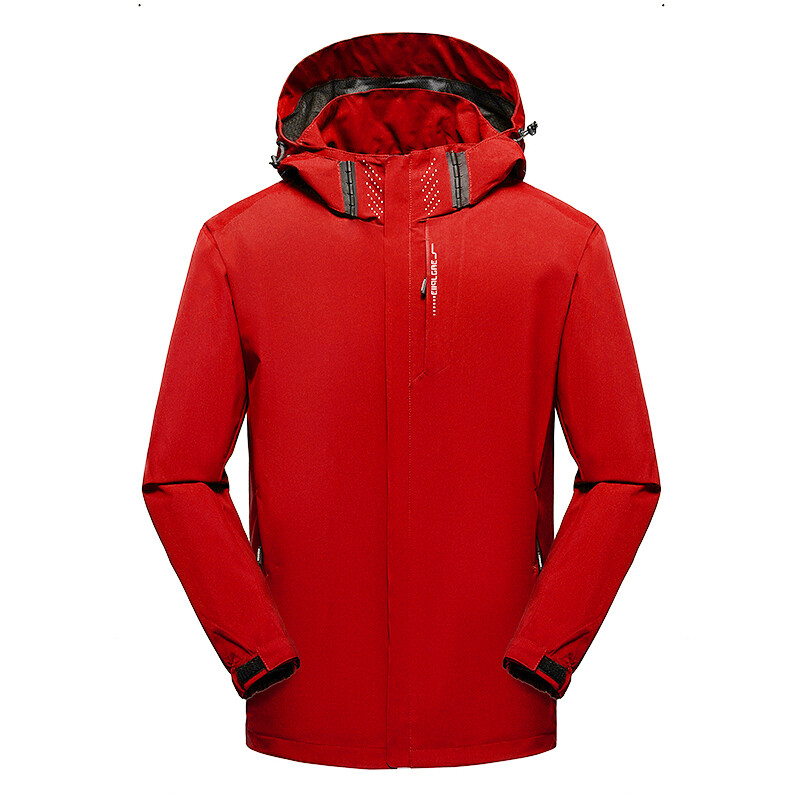 Fuguiniao men's outdoor large jacket hiking removable hat coat