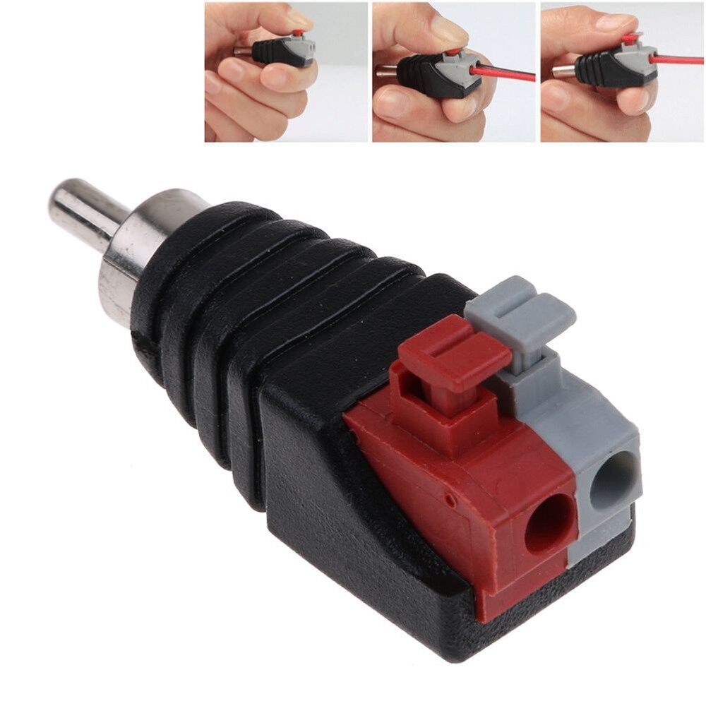 【Akula Store】loa, Bộ Chuyển Đổi Đầu Nối Dây Cáp A/V Sang Âm Thanh RCA Đực Giắc Cắm Nhấn