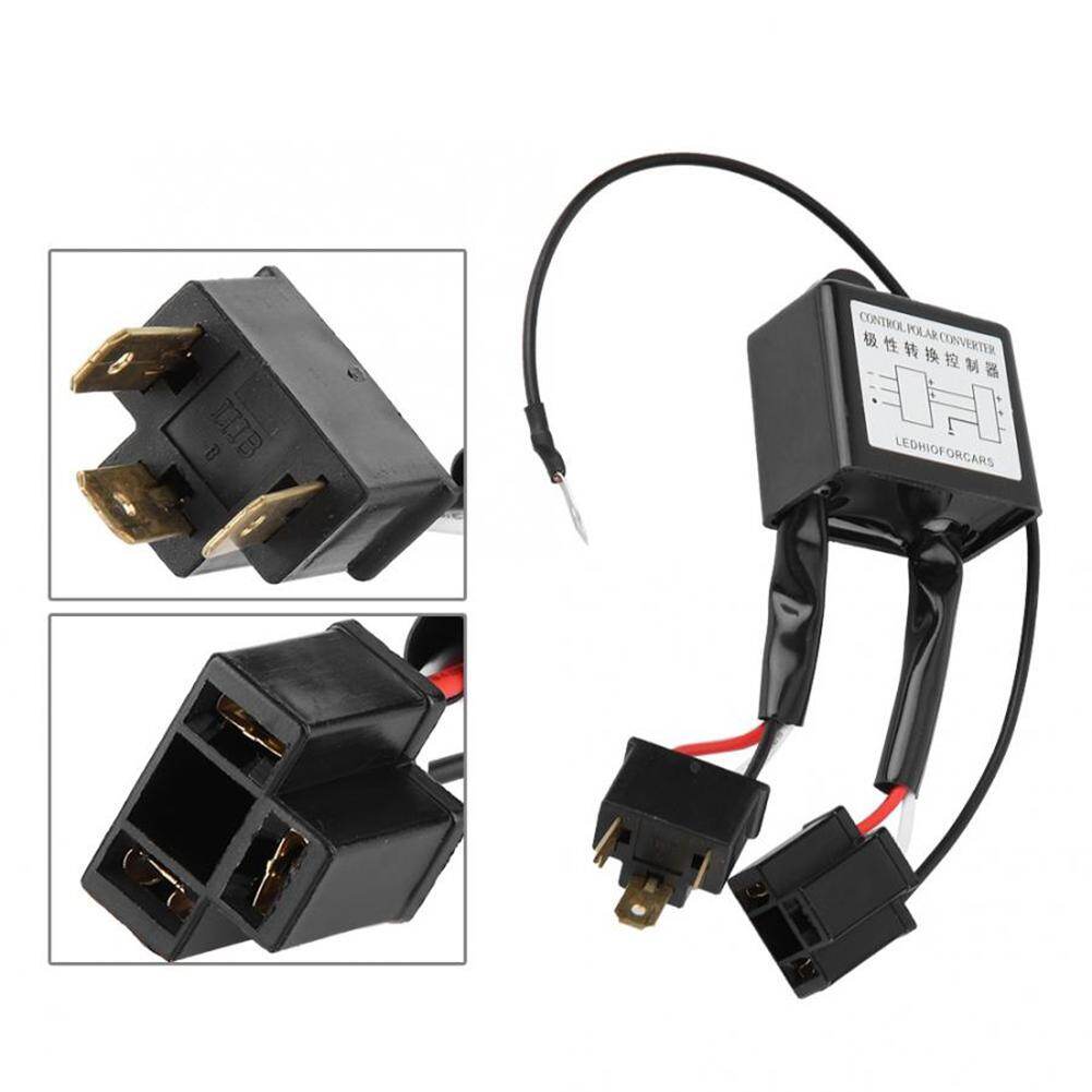 Bộ Chuyển Đổi Phân Cực LED 2x, Bộ Chuyển Đổi Khai Thác Công Tắc Âm Cho Đèn Xenon H4