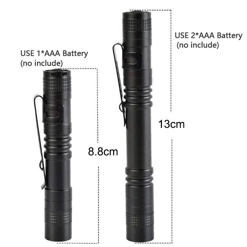 【Chasers Cửa Hàng Ngoài Trời】 Đèn Bút Đèn Pin LED Mini, Đèn Đi Bộ Ban Đêm 1 Chế Độ Công Tắc, Thích Hợp Cho Đèn Pin Bảo Dưỡng Xe Hơi Đèn Nha Sĩ
