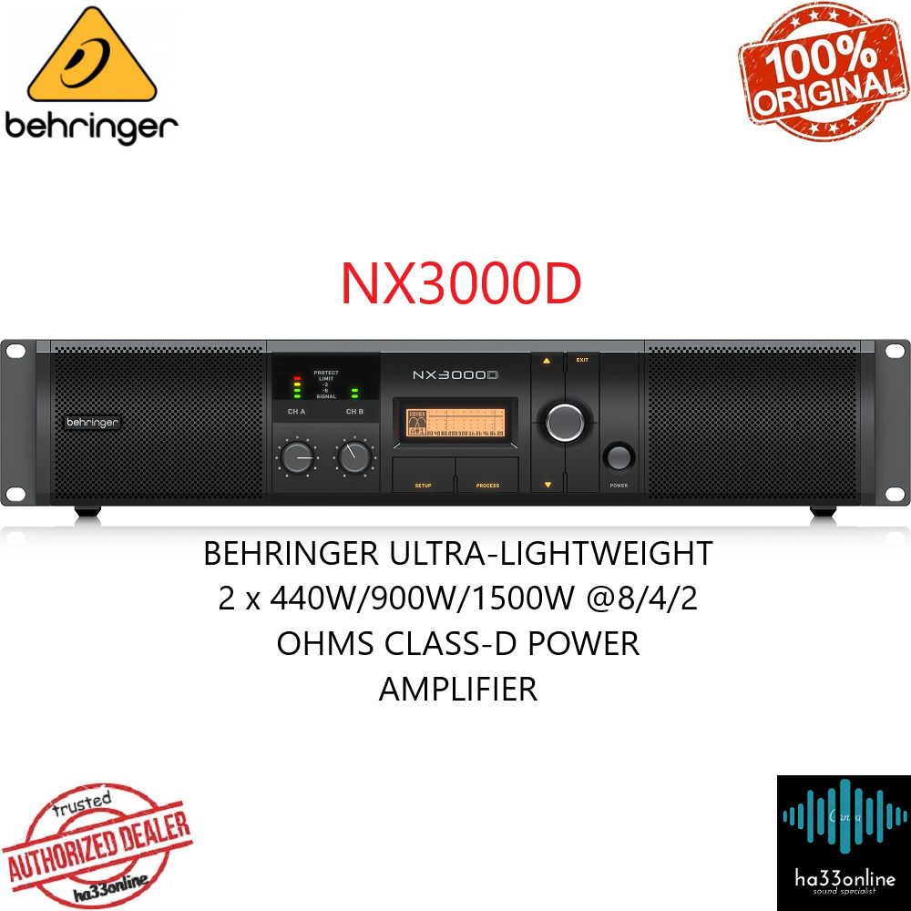 Behringer 3000W Class D Power Amplifier with Behringer NX3000D DSP Control and SmartSense 