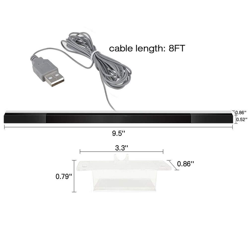 Sensor Bar USB Replacement Infrared TV Ray Wired Remote Sensor Bar Reciever Inductor Game Console Accessories for Wii/Wii U