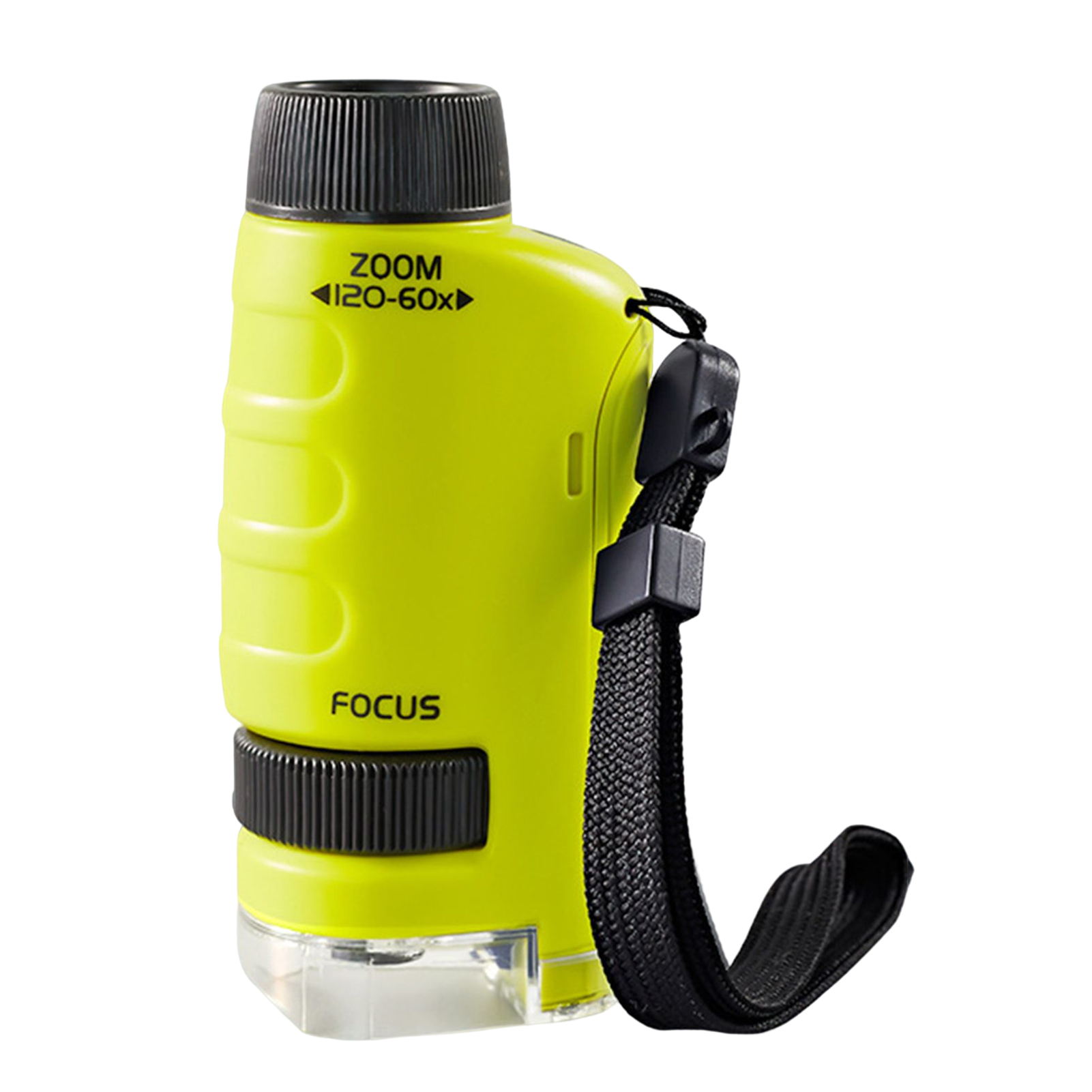 HZY 60-120X Student Microscope Protect Eyesight Practical Ability Nature-Watching Adjustable Focusing Mini Pocket Microscope Toy Daily Use