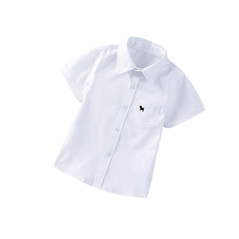 DIIMUU 3-11Y Children Shirts Casual Cotton Shorts Sleeve Boys Shirts Cartoon Baby Shirt