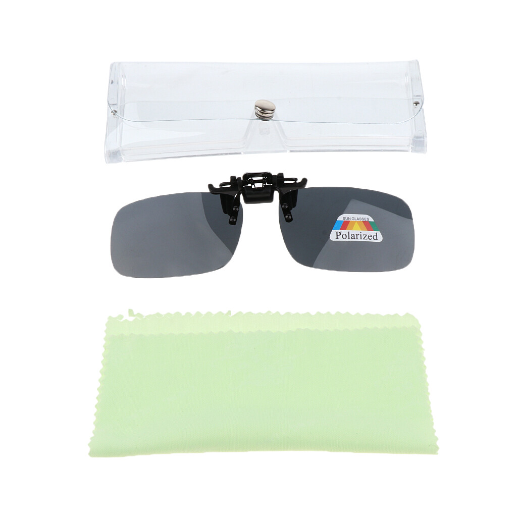 Blesiya Polarized Clip On Driving Eyeglass Frameless Sunglasses Lenses