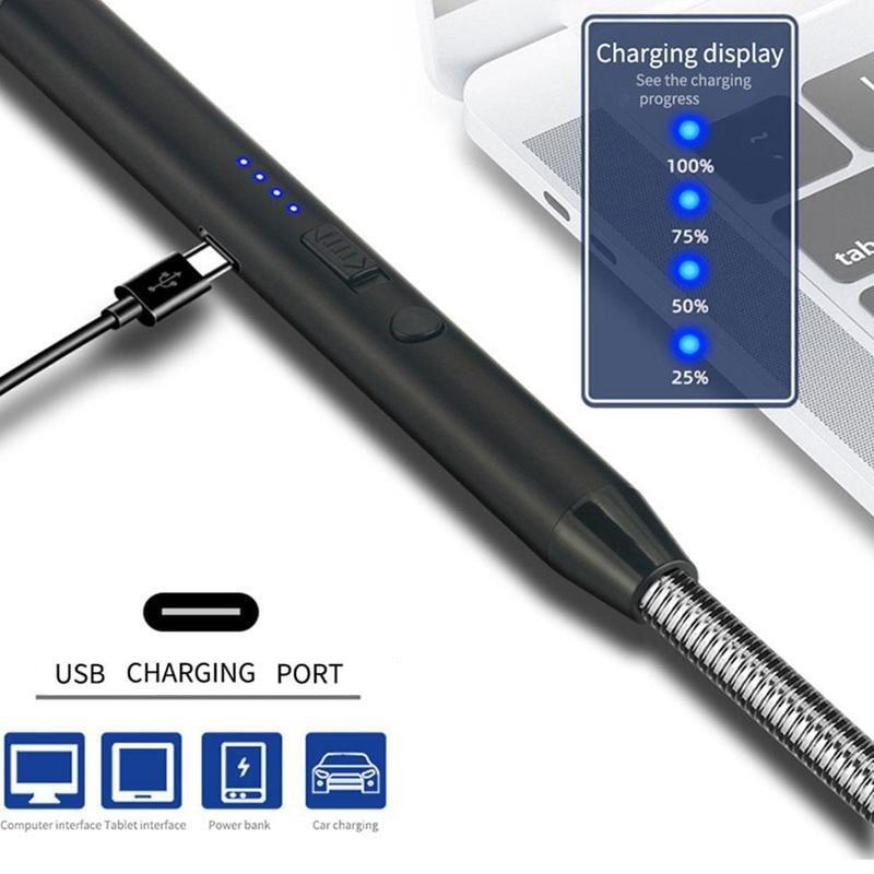 POCKETOP Bật Lửa Có Thể Sạc Lại Bằng điện USB Đèn LED Plasma Arc Không Ngọn Lửa Bật Lửa Bất Thường