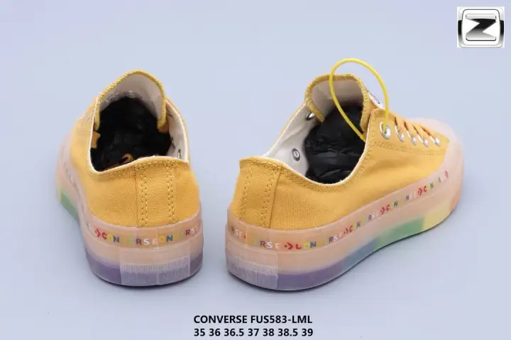 converse rainbow jelly shoes