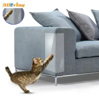 Alloving 4 Pcs Cat Anti Scratch Tape Deterrent Furniture Sofa