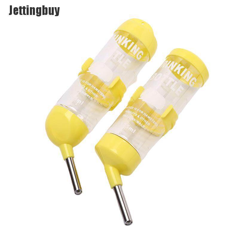 [Jettingbuy] 125ml Plastic Hamster Drinker Water Bottle Dispenser Hanging Pet Drinking Bottle Random Color