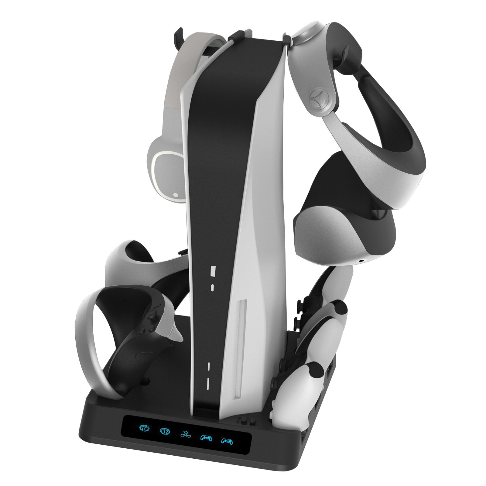 Chân Đế Đứng Sạc 2 Quạt Tản Nhiệt Cho PS5 PSVR2 Cho Máy Chơi Game PS5 Tai Nghe VR2 Phụ Kiện Kính