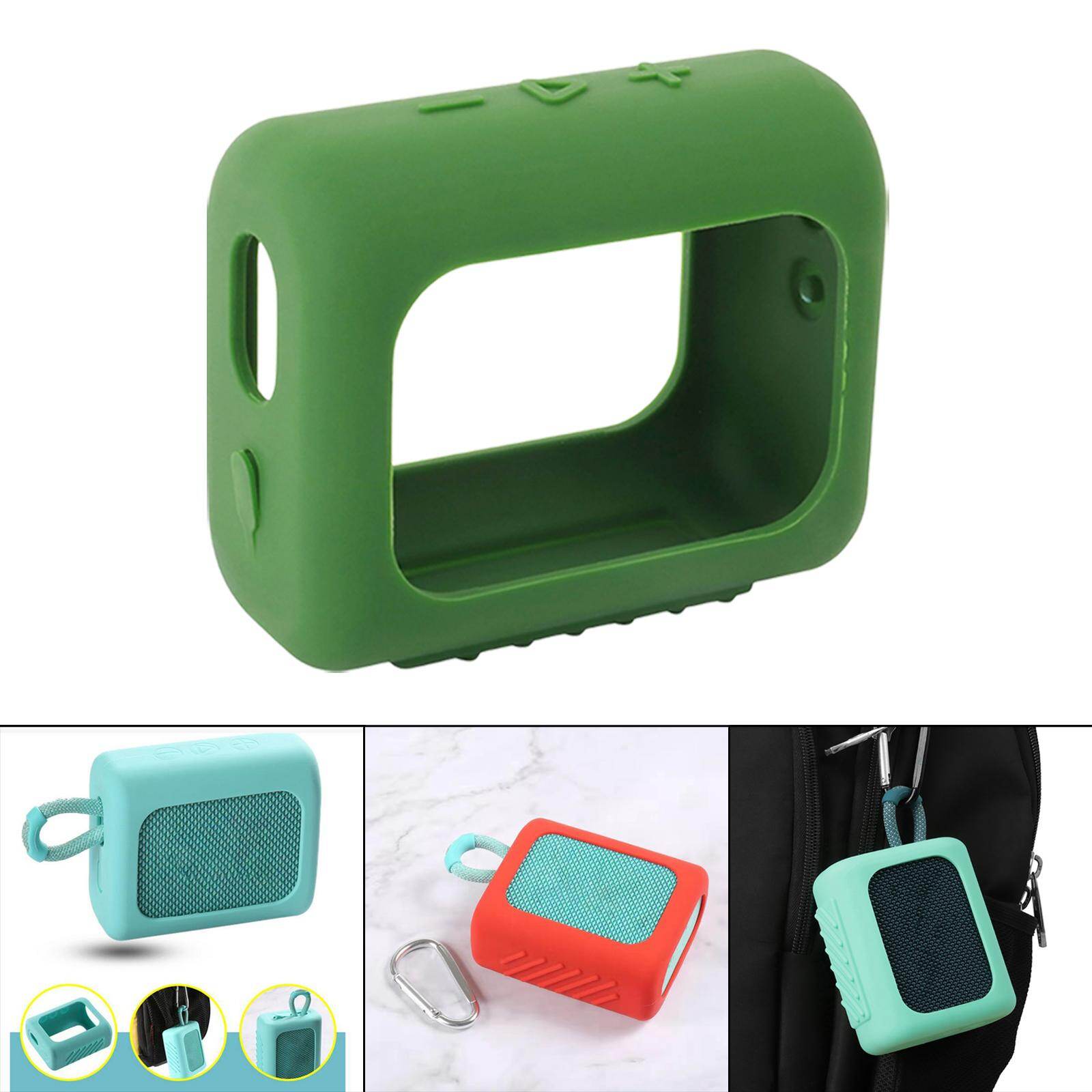 Baoblaze Speaker Silicone Case with Bag Hook Speaker Accessories Portable for Go3