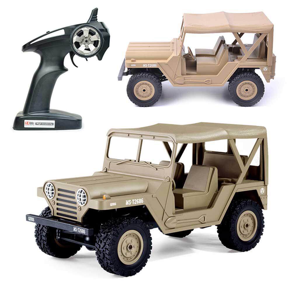 Niceeshop 4WD Mobil Kendali Jarak Jauh 1: 14 4X4 Remote Kontrol Mobil dengan LED Lampu 2.4 GHz Kendaraan Off Road RC Off-Road BG1522 Jeep RC untuk untuk Anak-anak