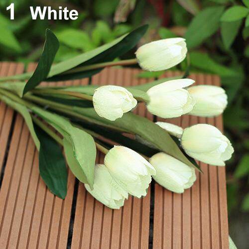 venicenight 1 Bouquet 9 Heads Fake Tulip Artificial Silk Flower Home Office Wedding Decor