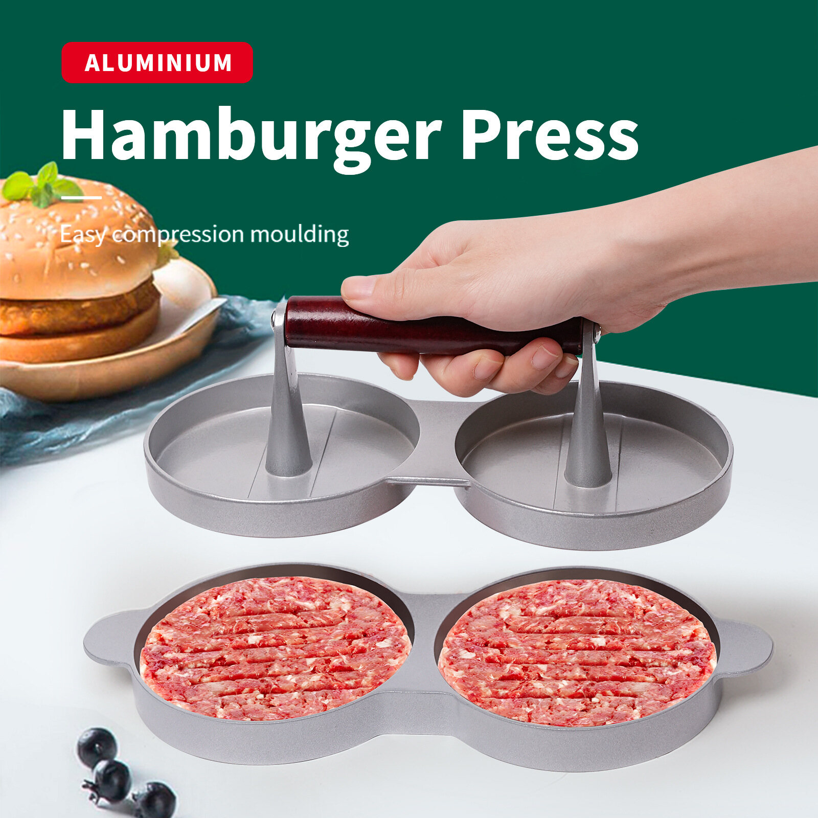 Ham Burger thịt Pie Maker Vòng thịt Pie mô hình Burger thịt Pie bé khuôn gạo Beef Pie Maker