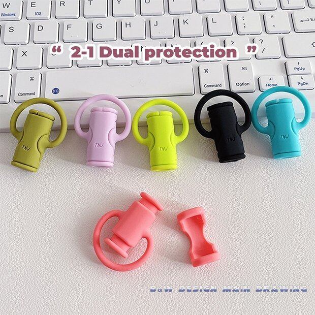 Data Line Cord Protector Winder Cover Mobile Phone Accessories for iPhone Silicone Charger Cable Protective Case