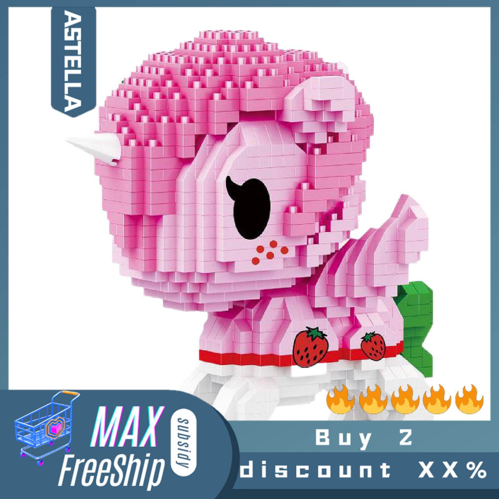 ASTELLA 1 Set Building Blocks Cute Intellectual Development Durable Cartoon Building Bricks for Home Decor