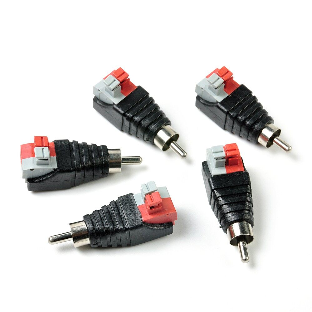 【Akula Store】loa, Bộ Chuyển Đổi Đầu Nối Dây Cáp A/V Sang Âm Thanh RCA Đực Giắc Cắm Nhấn