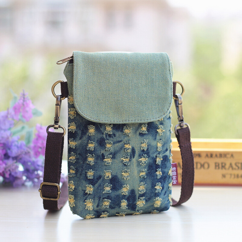 【Miss Lan】Canvas Mobile Phone Shoulder Bag, Shoulder Bag, Cosmetic Bag, Universal Mobile Phone Case for Hanging Wallet, Wallet, Small Bag for Women and Children