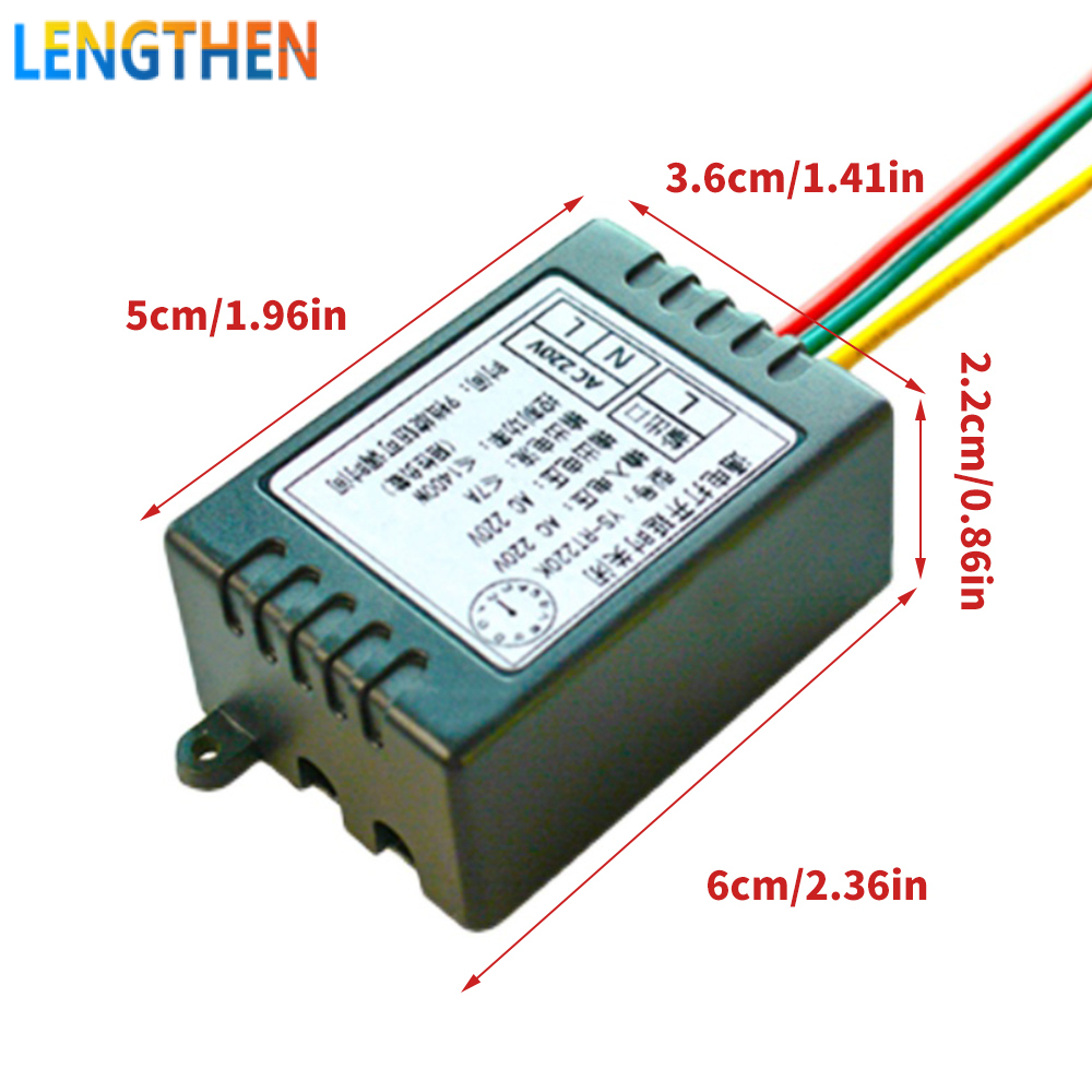 FocusAi  Công Tắc Rơ Le Thời Gian Trễ AC 110V ~ 250V Điện Mini On Delay Rơle Đo Thời Gian Cho Đồng Hồ Đếm Ngược Công Tắc Tường Của Quạt Phòng Tắm