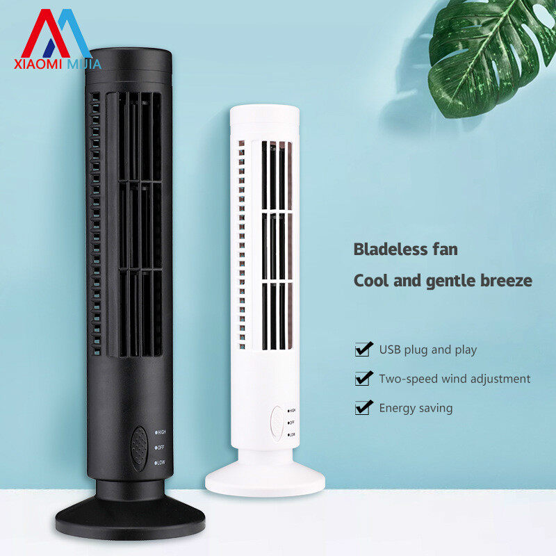 XIAOMI MIJIA พัดลมทาวเวอร์ พัดลมไร้ใบพัด tower fan แอร์มินิ USB 2 สี ขับเคลื่อน เล็ก เดสก์ทอป ข้างเตียง