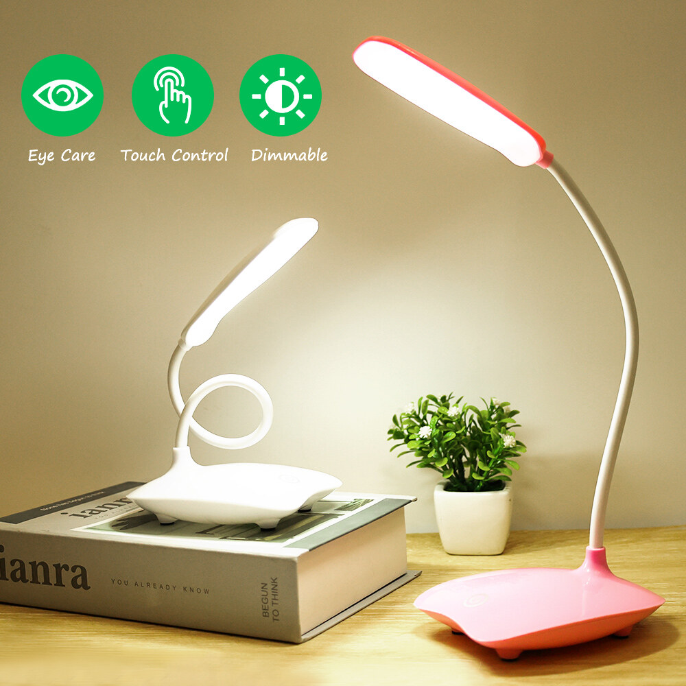 Đèn LED Để Bàn Đèn Đọc Sách Để Bàn Có Thể Điều Chỉnh Độ Sáng Sạc USB Công Tắc Cảm Ứng Xoay Gập Được Đèn Bàn Phòng Ngủ Làm Việc Học Tập