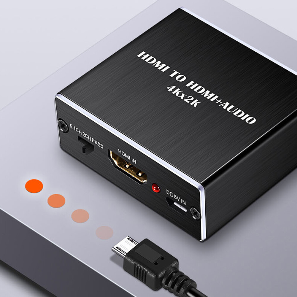 4K X 2K HDMI-compatile Audio Extractor Stereo Extractor Converter Optical TOSLINK SPDIF + 3.5mm Audio Splitter Adapter