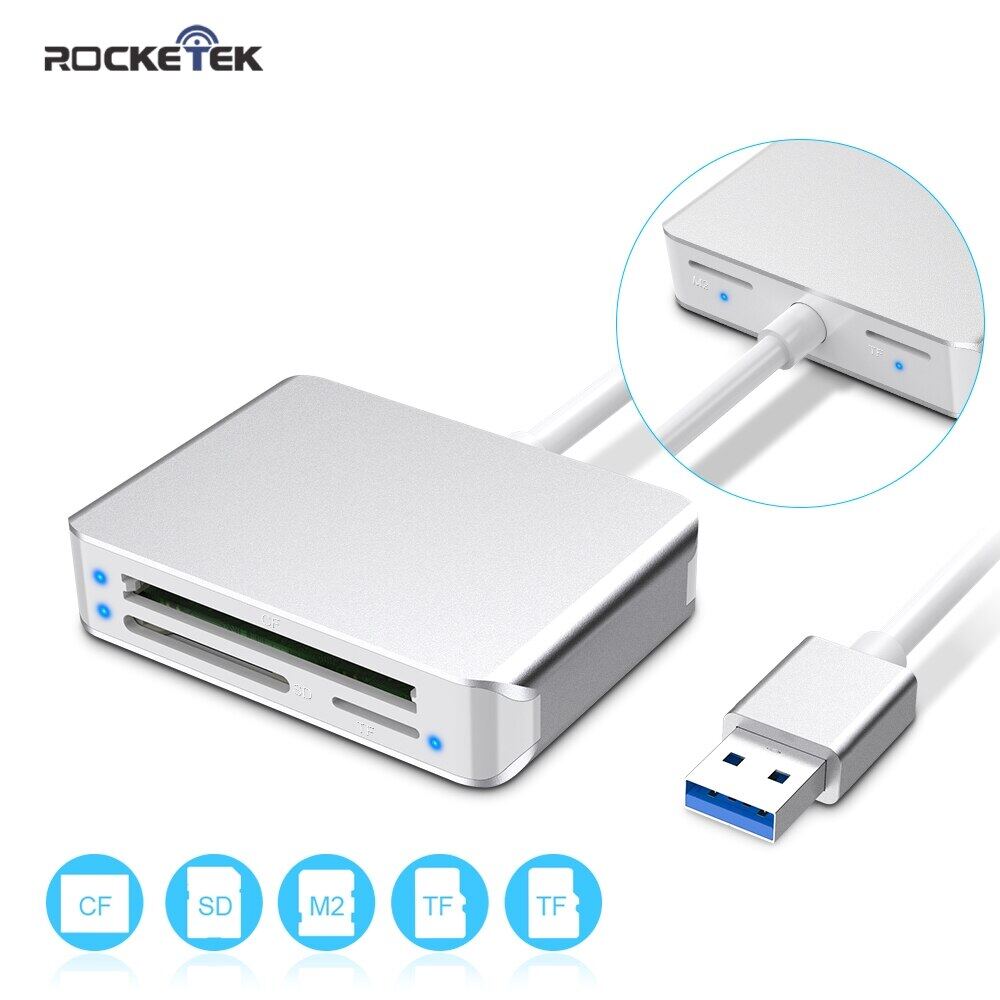 เวลาเดียวกันอ่านการ์ด5 USB 3.0การ์ดความจำ Reader ประเภท C อะแดปเตอร์สำหรับ Micro SD/TF CF MS ขนาดกะทัดรัดการ์ดความจำความเร็วสูงคอมพิวเตอร์