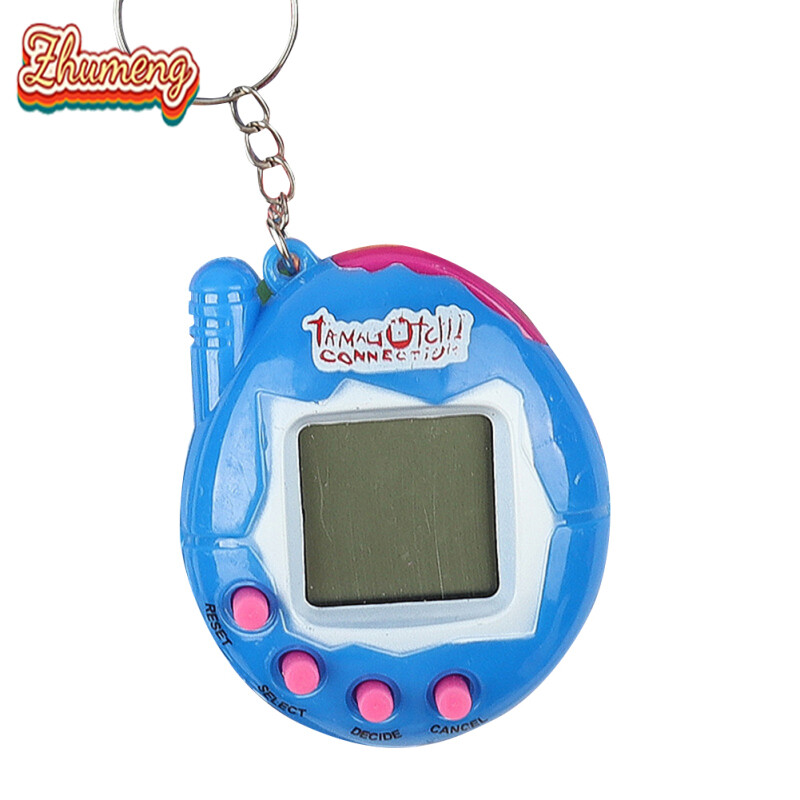 Zhumeng Nostalgic Tamagotchi Virtual Electronic Pets Machine Mini Handheld Game Console Solid Color Children Gifts