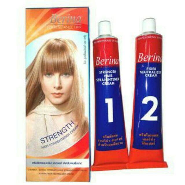 100 ORIGINAL Berina Hair Straightening Strength Cream Lazada