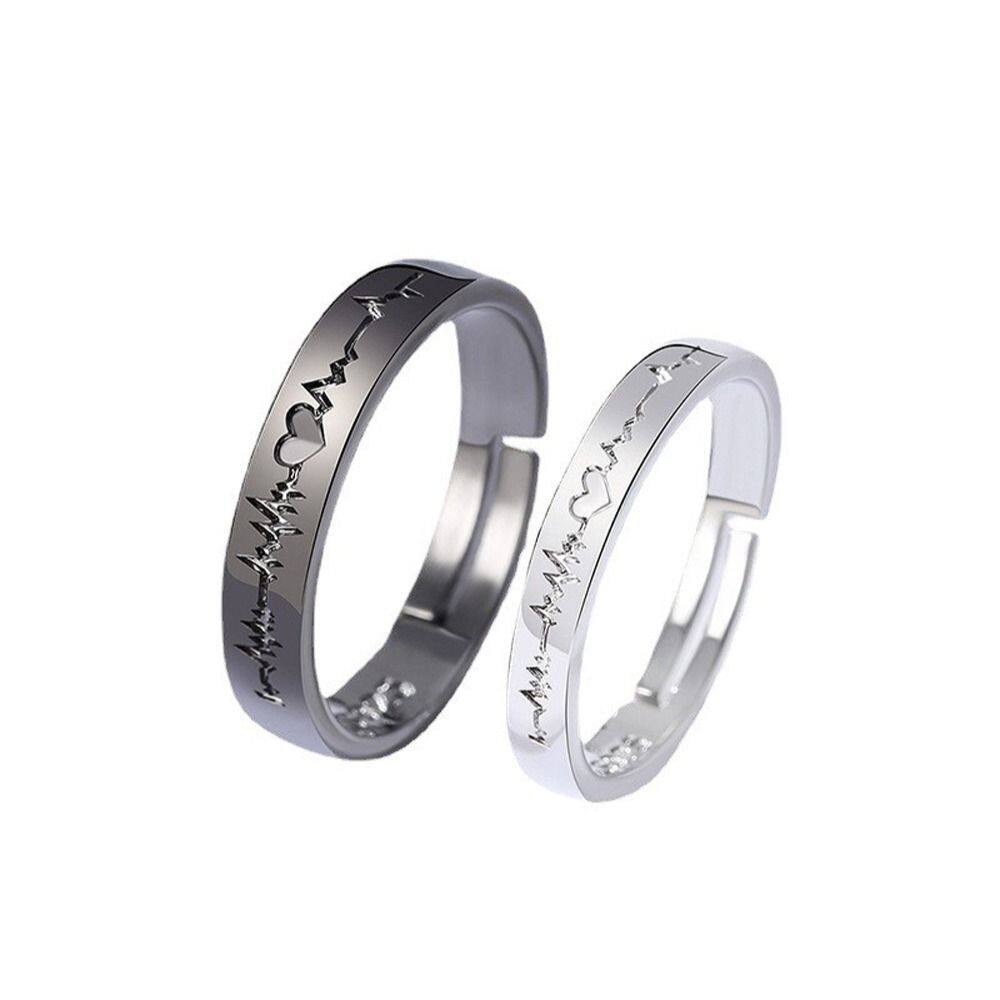 Trendy Simple Wedding Party 1 Pair Women Men Couple Jewelry Sun Moon Ring Engagement Ring Finger Rings Set