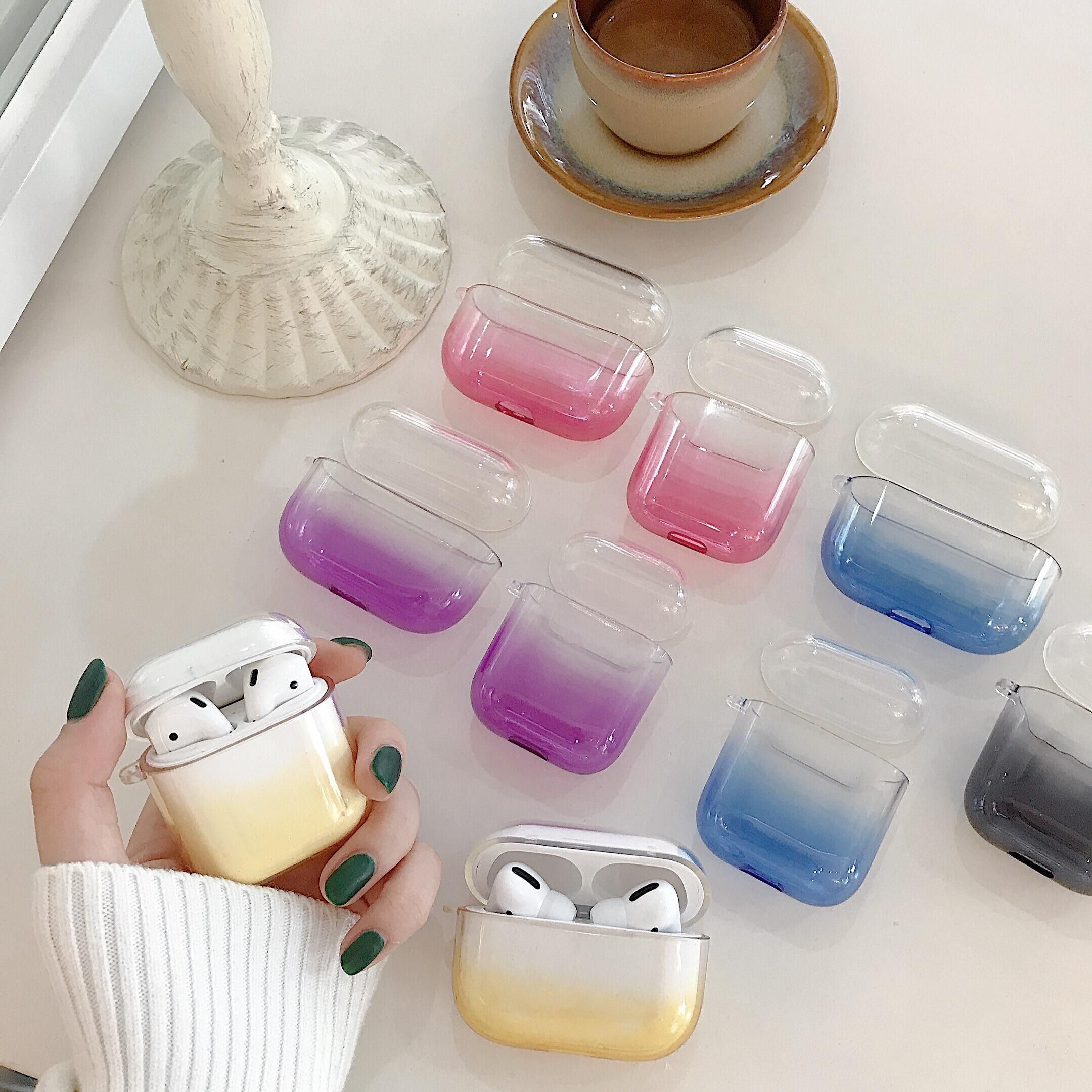 Ốp TPU Trong Suốt Màu Kẹo Ngọt Chuyển Sắc Cho Apple AirPods Pro 2 Vỏ Bảo Vệ Tai Nghe Không Dây Vỏ Silicon Mềm Cho Airpods 3/2/1/Pro