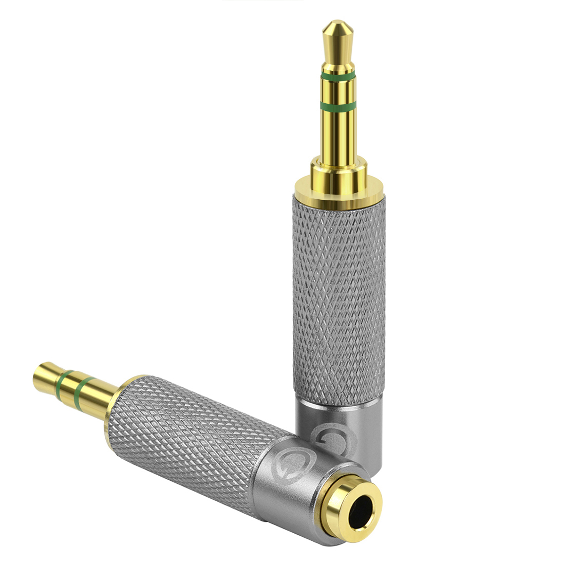 Geekria 3.5mm Stereo Male to 3.5mm Balanced Female Audio Jack Adapter, Audio Jack Adapter, 3.5mm to 2.5mm, Male to Female Plug Adapter Gold Plated