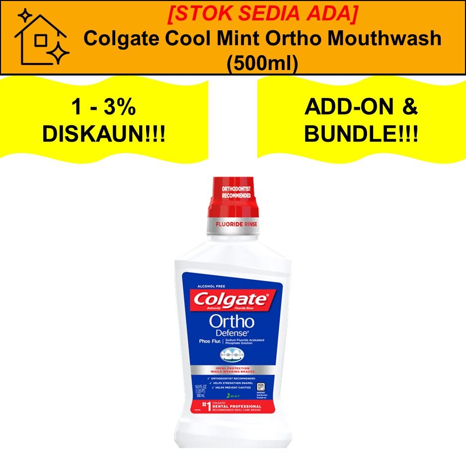 Colgate Ortho Defense Phos Flur (500ml) Anti Cavity Fluoride Rinse