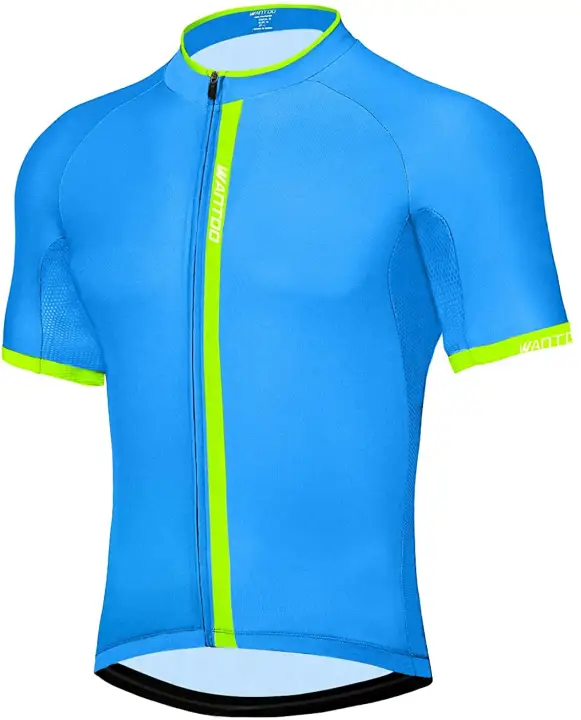 Wantdo Cycling Jersey for Men Short Sleeve Biking Shirt with 3 Rear Pockets