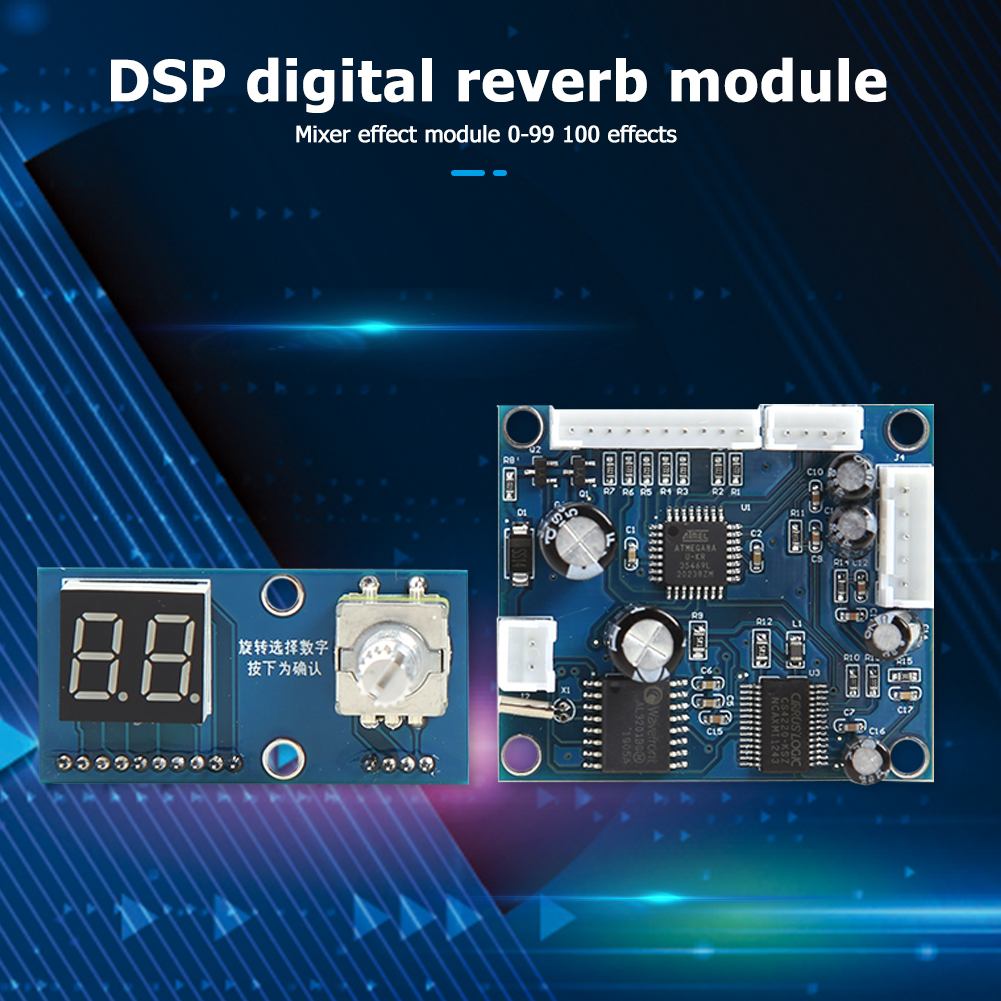 DSP Digital Reverb โมดูล DC 5V 100ชนิด Effects เสียงคาราโอเกะแผงผสม ...