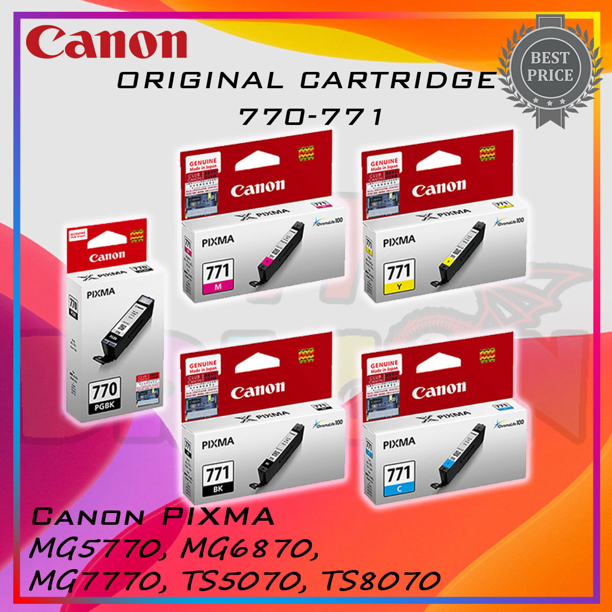 canon pixma mg5770 cartridge price