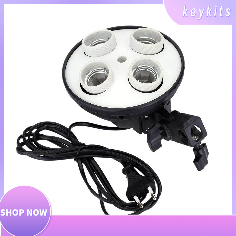 4 in 1 E27 Base Socket Light Lamp Bulb Holder Adapter for Photo Video Studio Softbox