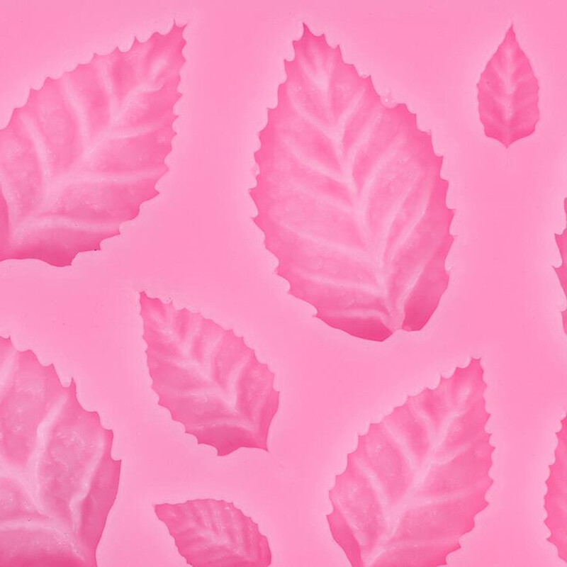 Rose Leaf Silicone Mold Leaves Fondant DIY Cake Decorating Tool Candy Chocolate
