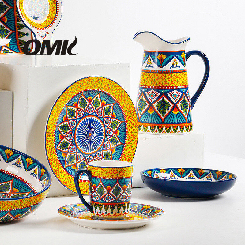 Omk phong cách Mỹ underglaze Cốc gốm 500ml cốc cà phê Havana loạt