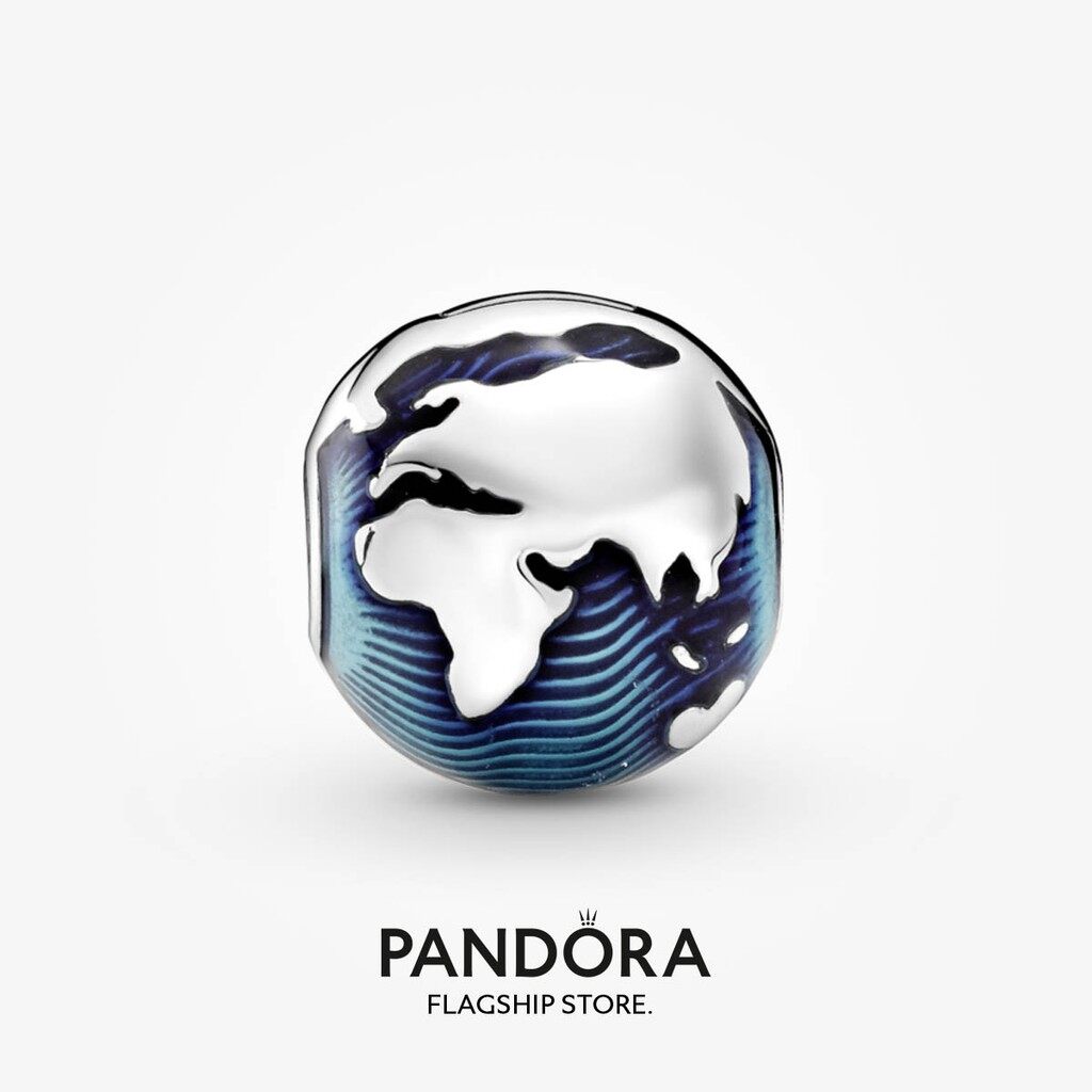 Hot 2023 Pandora Blue Globe Clip Charm
