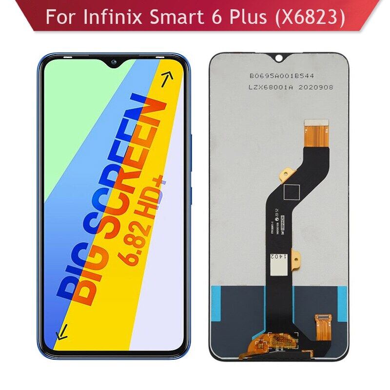 For Infinix Smart 6 plus X6823 LCD Display Complete Touch Screen Glass ...