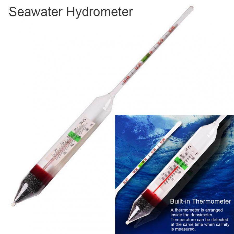 20CM Salinity Meter Tester Seawater Densimeter Seawater Hydrometer Fishbowl Aquarium Density Meter 1.000-1.060
